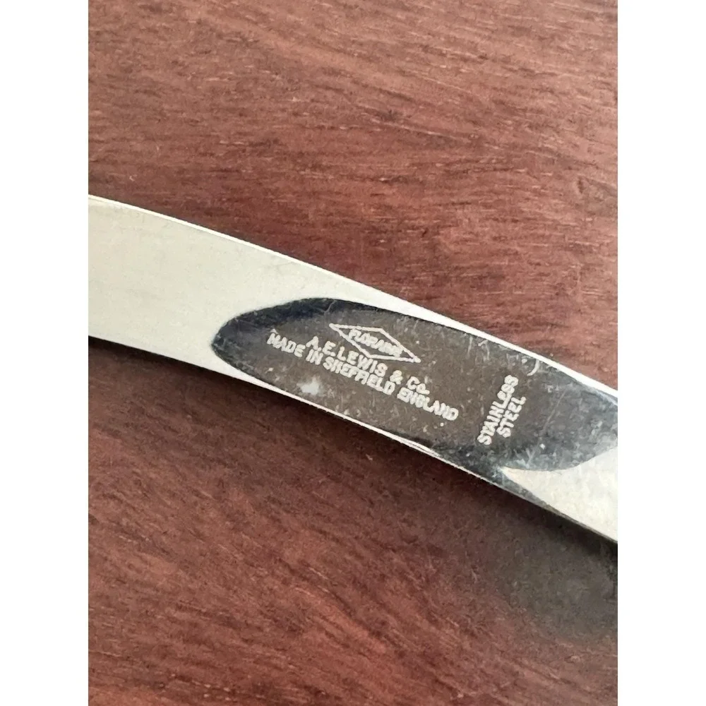 A. E. Lewis & Co Sheffield England Cobalt Floraine Imari‎ Butter Knife RARE BK2